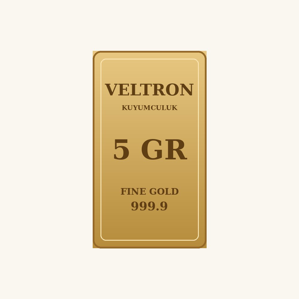 Veltron 5 Gram 24 Ayar Külçe Altın