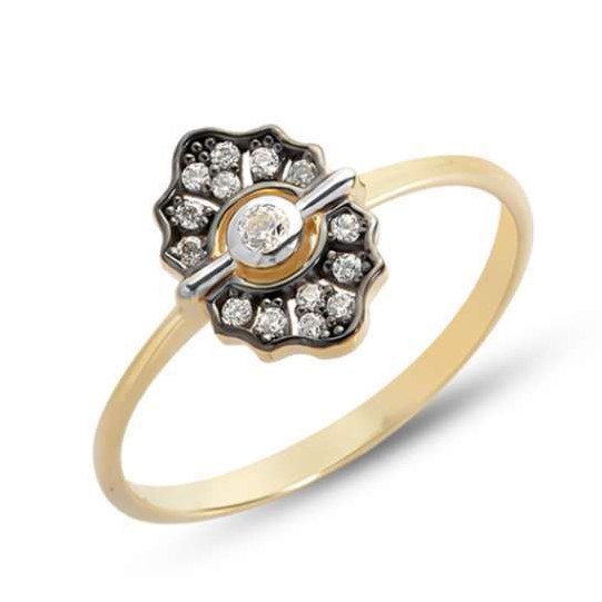 14 Ayar Sarı Altın Yüzük, 2,2 gr, Model YZK-1159