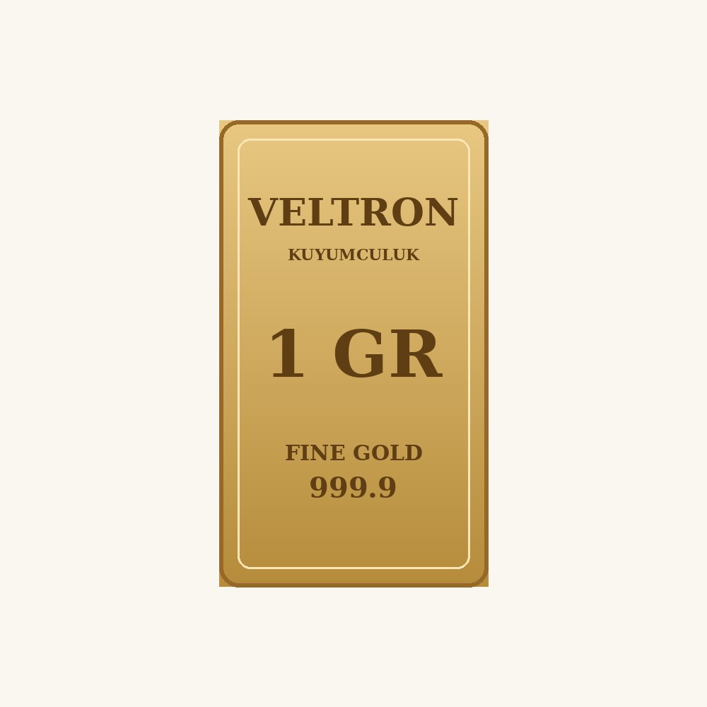 Veltron 1 Gram 24 Ayar Külçe Altın